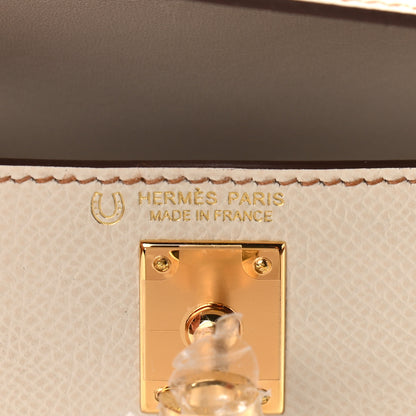 Hermes Epsom Horseshoe Mini Kelly Sellier 20 Craie Gold 19 of 33