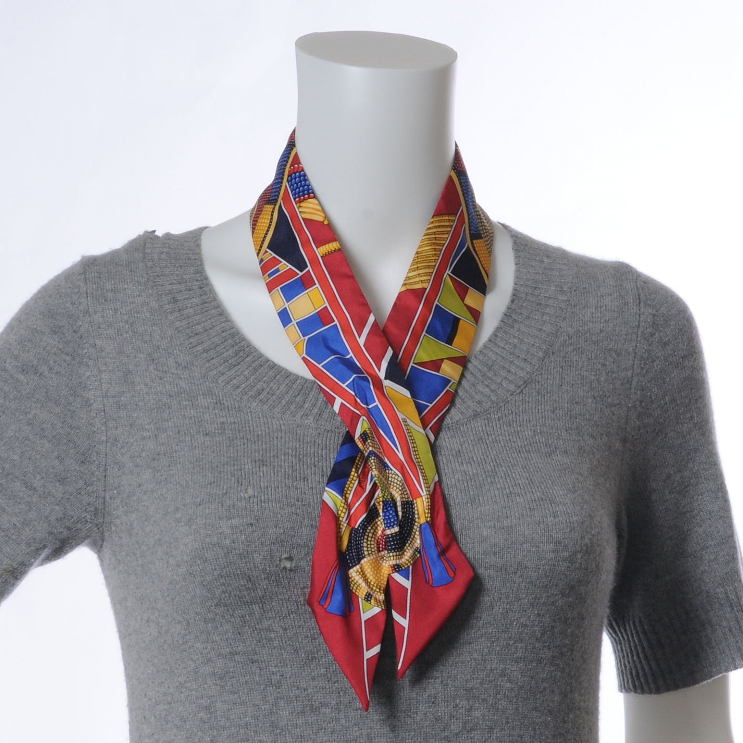 Hermes Silk L'Art Indien Des Plaines Twilly 2 of 5