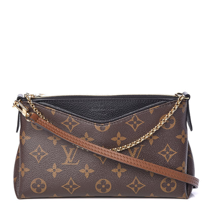Louis Vuitton Monogram Pallas Clutch Black 1 of 9
