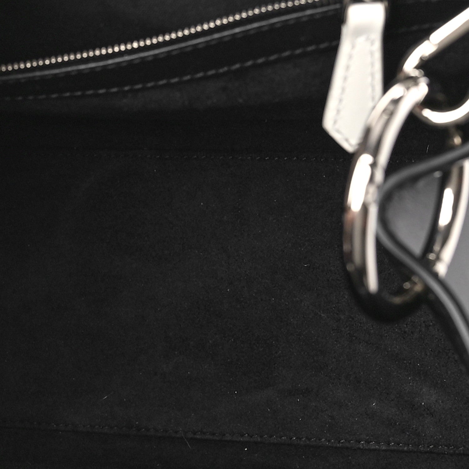 Fendi Vitello Century Opaco F is Fendi Bi-Color Small Runaway Satchel Black White Ice 5 of 8