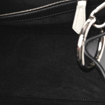 Fendi Vitello Century Opaco F is Fendi Bi-Color Small Runaway Satchel Black White Ice 5 of 8