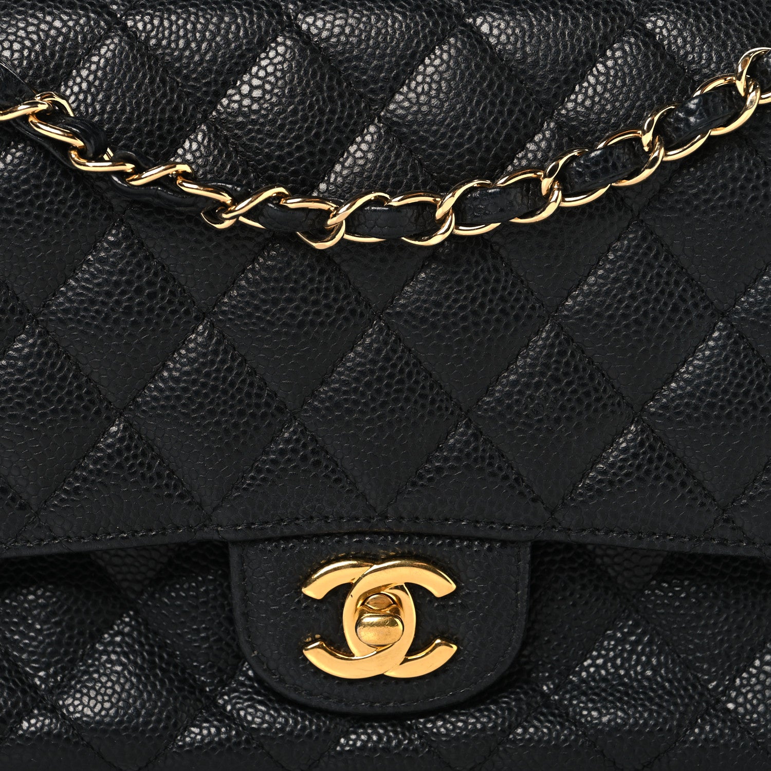Chanel Caviar Quilted Medium Double Flap Black 8 of 10