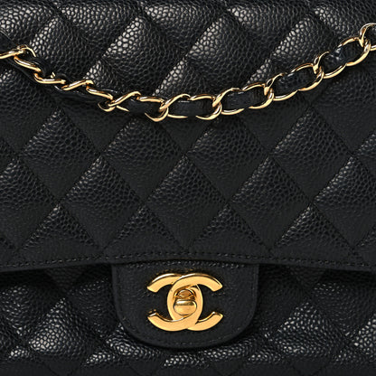Chanel Caviar Quilted Medium Double Flap Black 8 of 10
