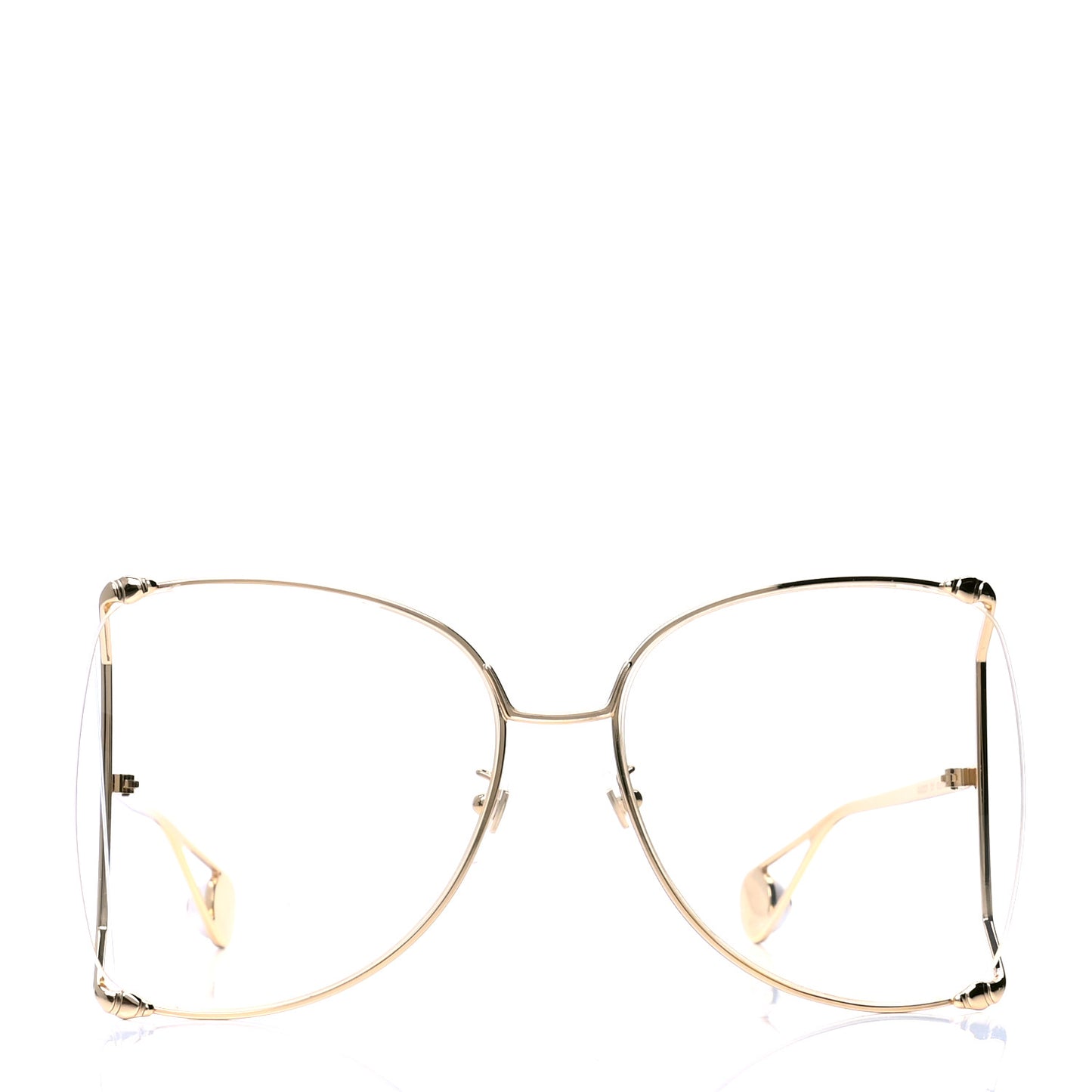 Metal Oversized Round Sunglasses GG0252S Gold