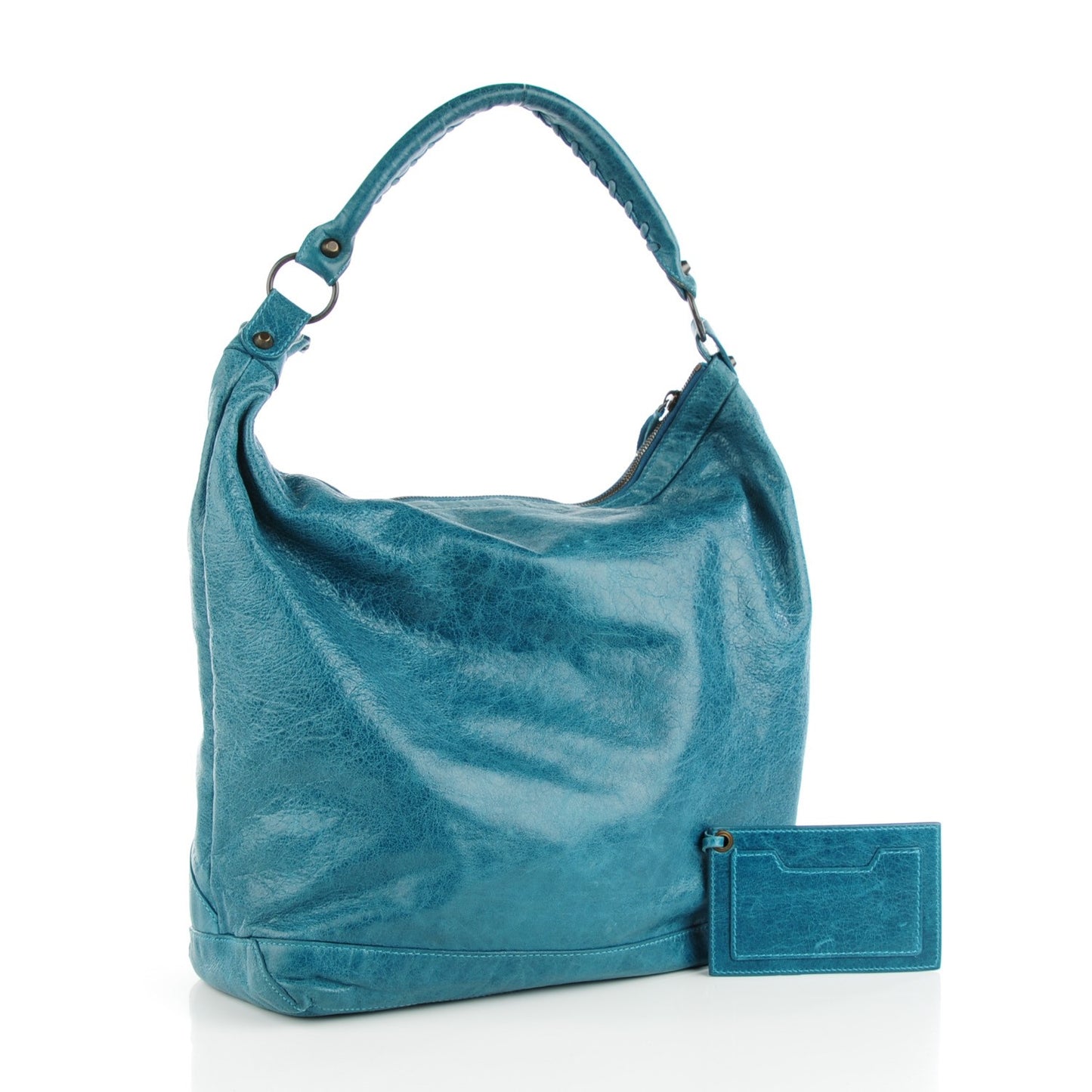 Chevre Classic Hardware Day Hobo Aquamarine