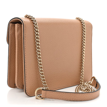 Gucci Dollar Calfskin Small Interlocking G Shoulder Bag Camelia 3 of 12
