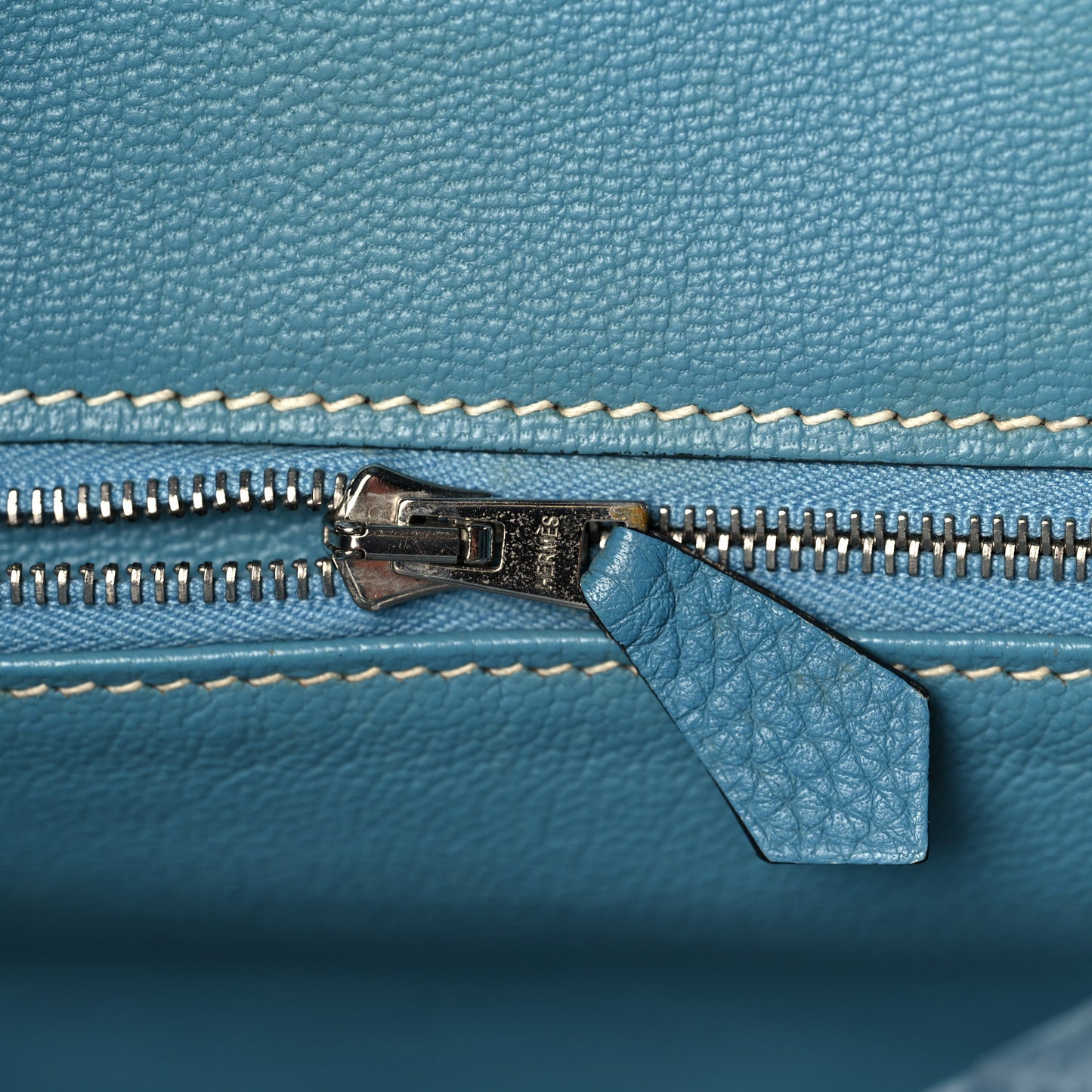 Taurillon Clemence Birkin 35 Blue Jean