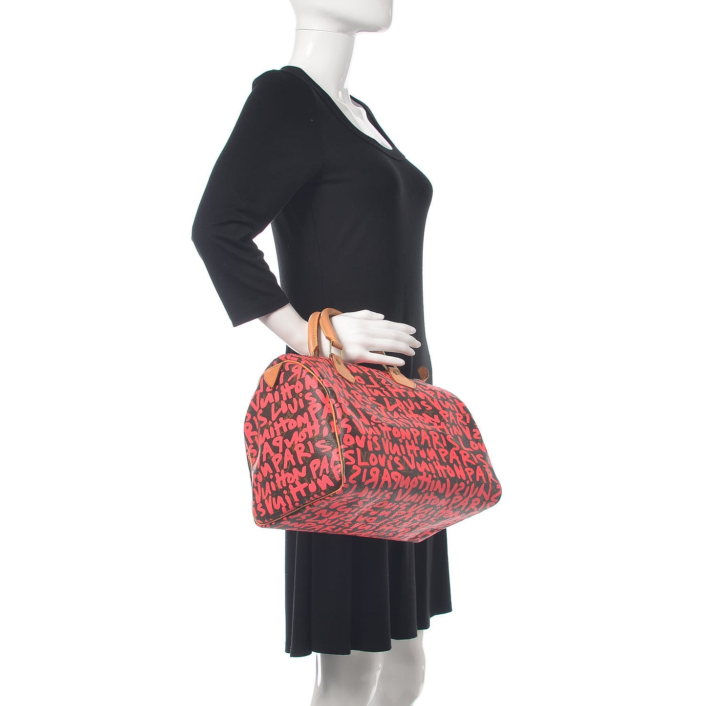 Monogram Graffiti Speedy 30 Fuchsia