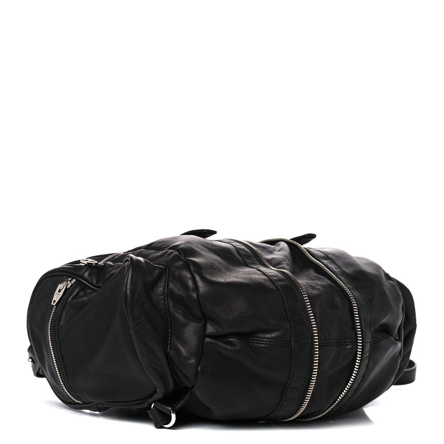 Alexander Wang Lambskin Marti Backpack Bag Washed Black Rhodium Hardware 5 of 9