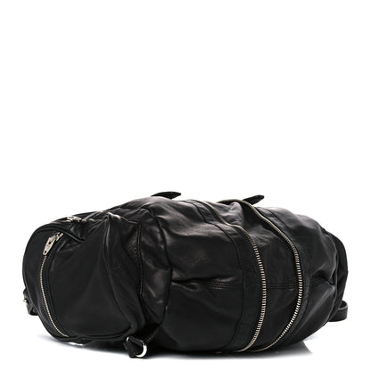 Alexander Wang Lambskin Marti Backpack Bag Washed Black Rhodium Hardware 5 of 9