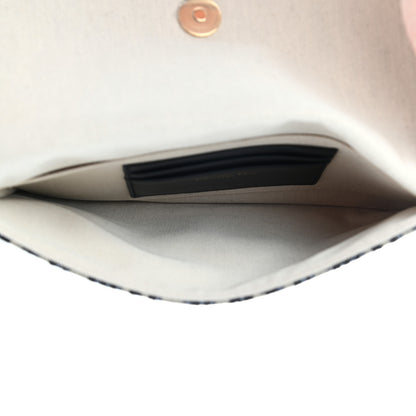 Christian Dior Oblique Flap Pouch Clutch Blue 5 of 7