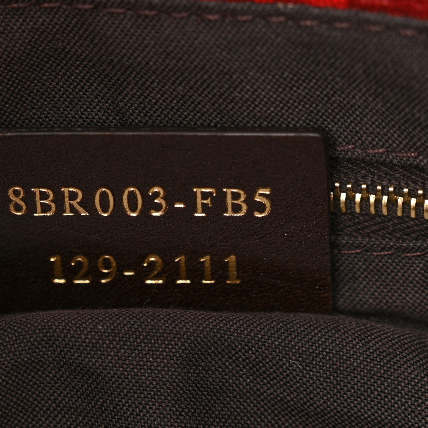 Fendi Zucchino Spalmati Vitello Forever Baguette Bordeaux Rubino 7 of 11