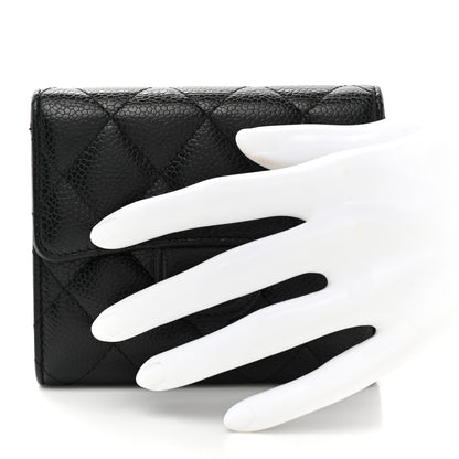Chanel Caviar Quilted Compact Flap Wallet Black 2 of 10