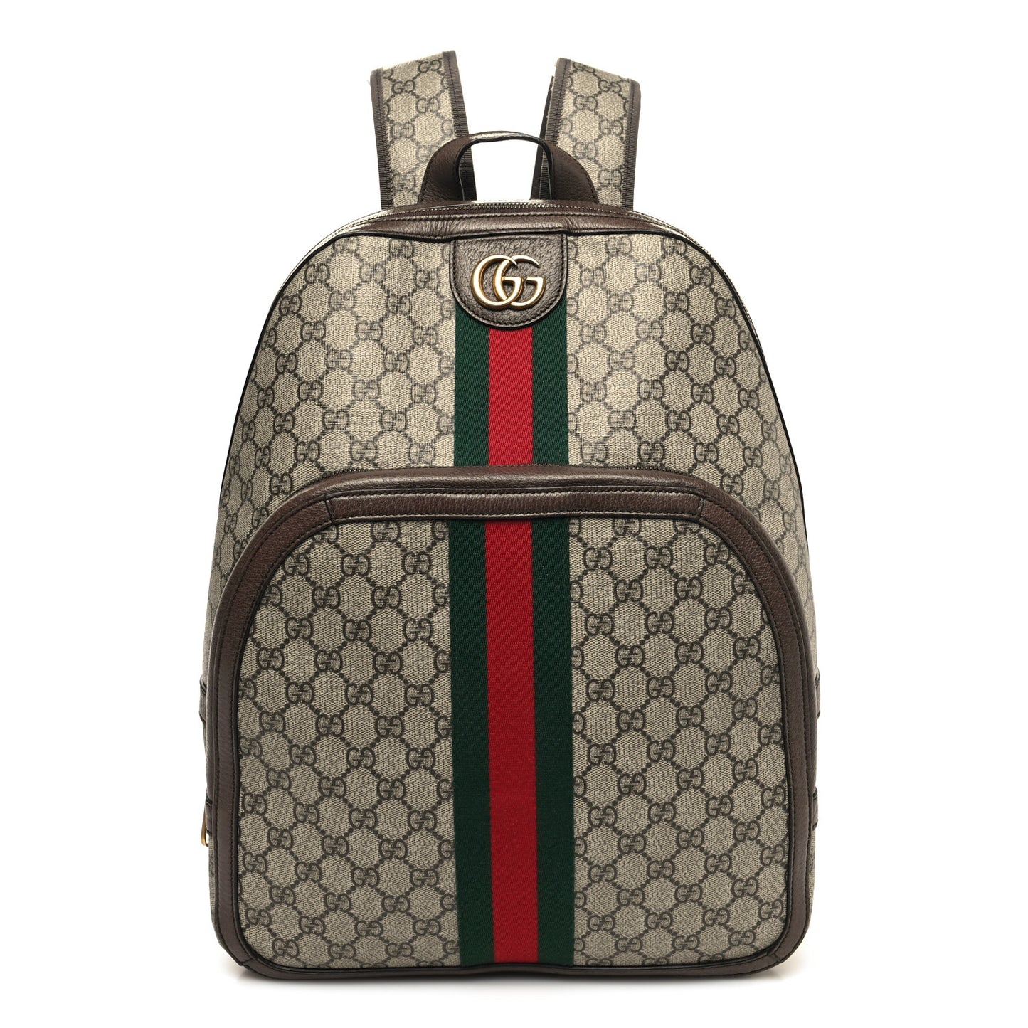 GG Supreme Monogram Medium Ophidia Day Backpack Brown