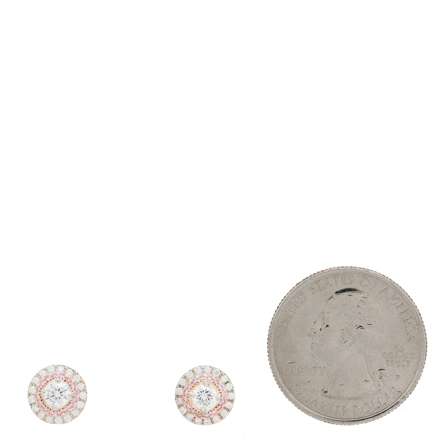 Platinum 18K Rose Gold Pink Diamond Soleste Earrings
