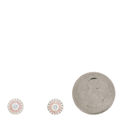 Tiffany Platinum 18K Rose Gold Pink Diamond Soleste Earrings 2 of 4