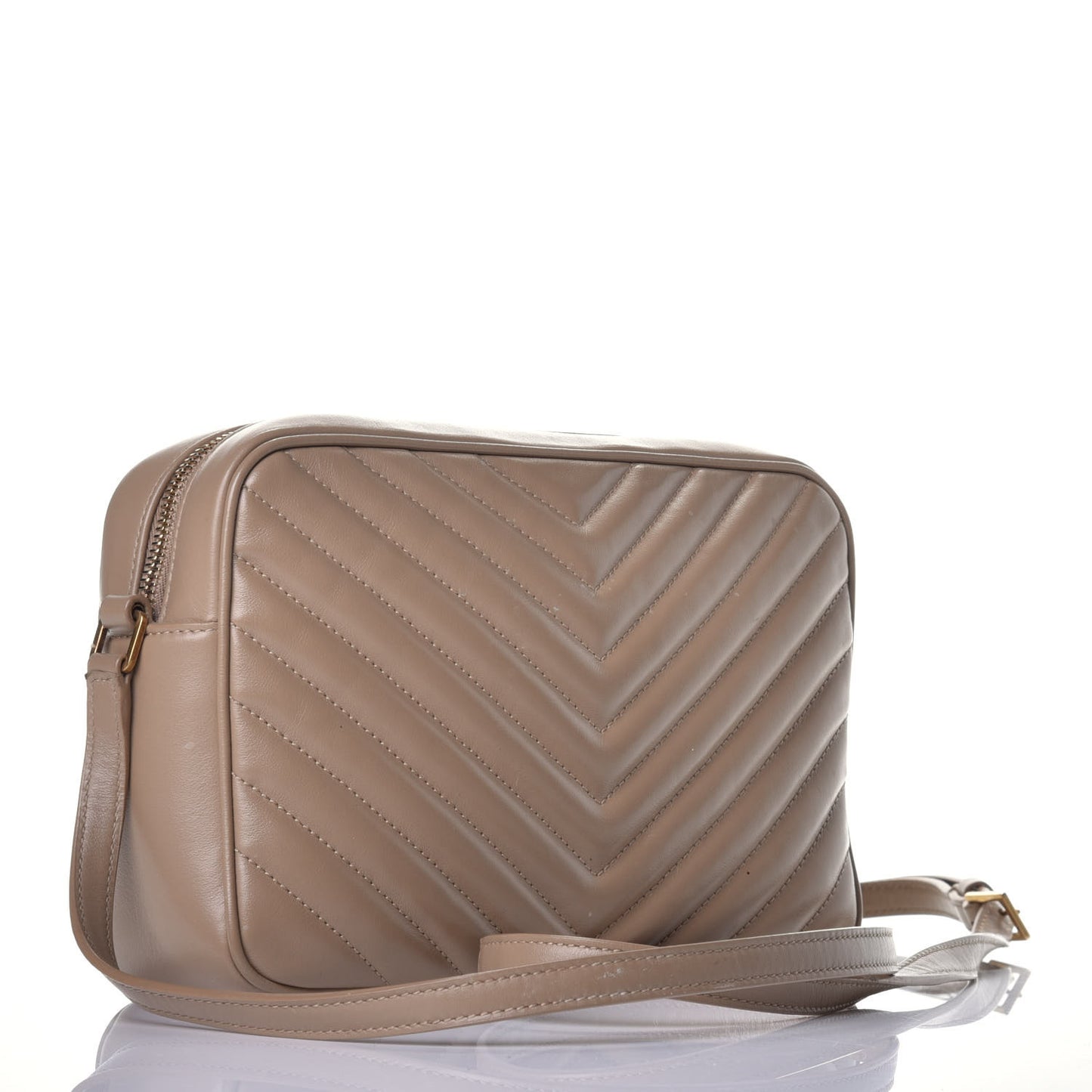 Calfskin Matelasse Monogram Lou Camera Bag Dark Beige