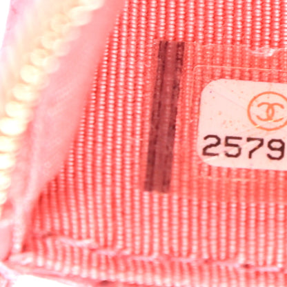 Chanel Iridescent Caviar Quilted Classic Zip Pouch Pink 7 of 7