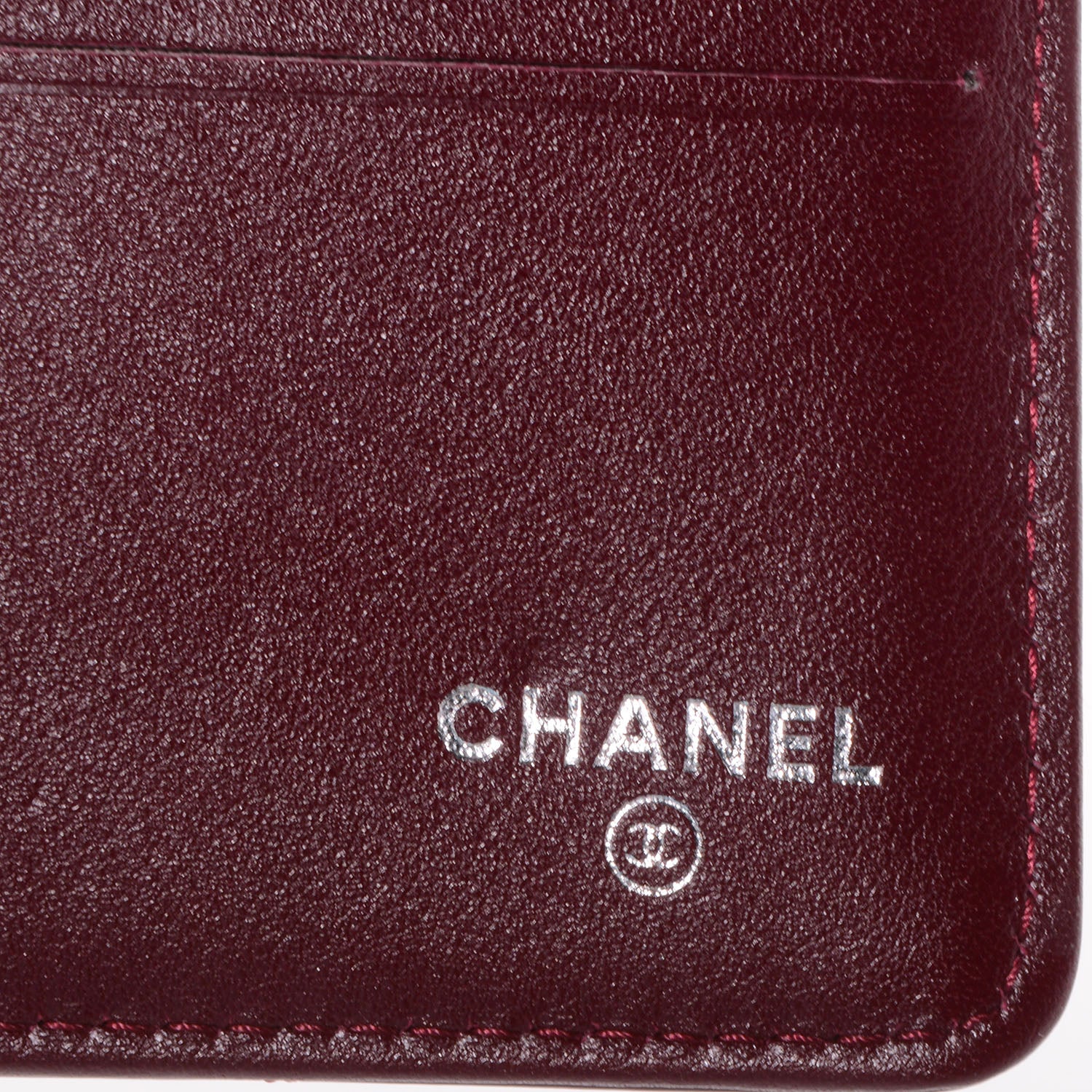 Chanel Patent Quilted Large Flap Wallet Light Burgundy 5 of 7