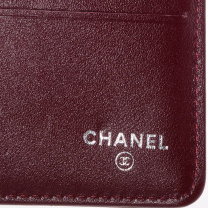 Chanel Patent Quilted Large Flap Wallet Light Burgundy 5 of 7