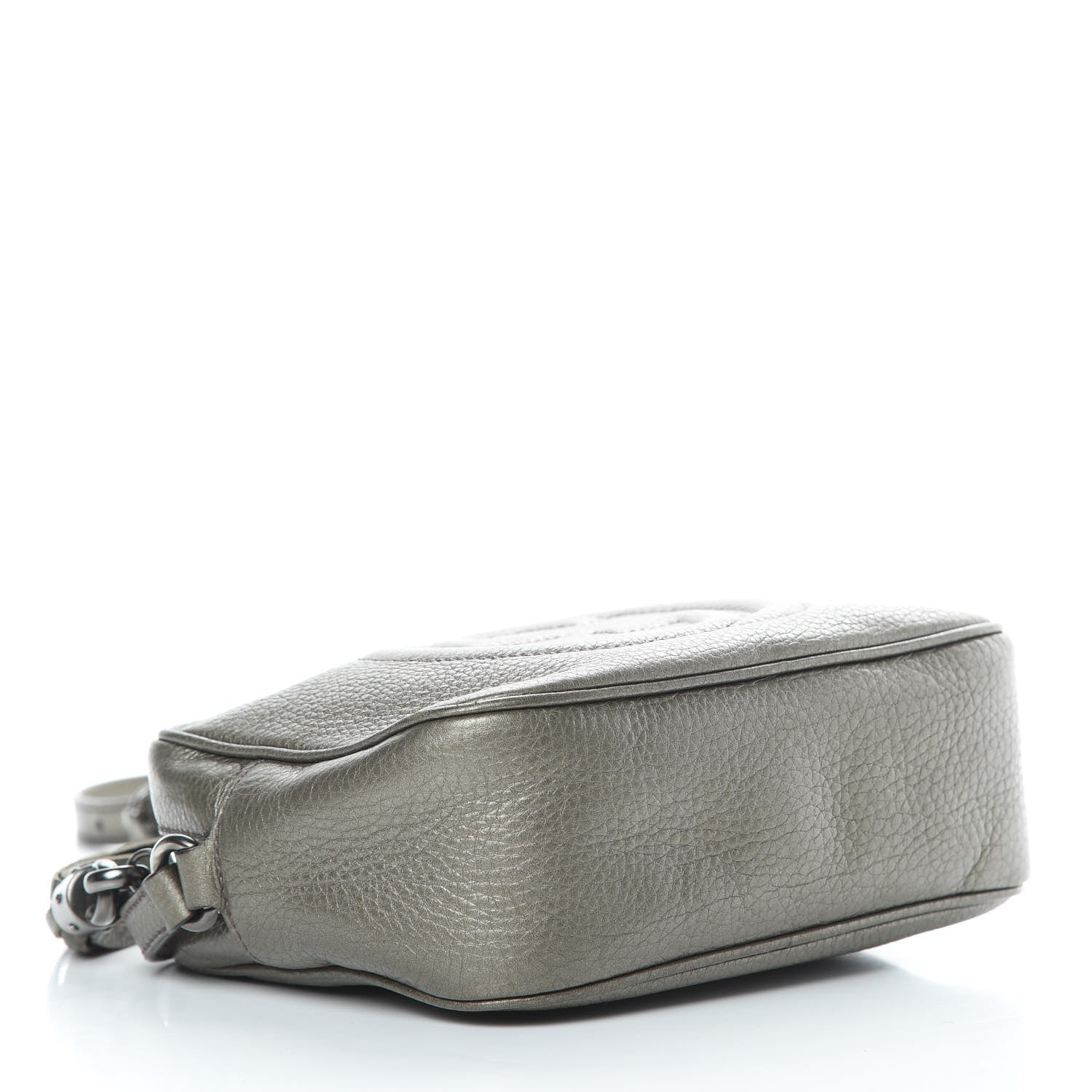 Gucci Metallic Pebbled Calfskin Small Soho Disco Bag Sasso 4 of 12