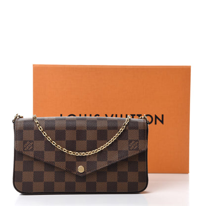 Louis Vuitton Damier Ebene Pochette Felicie Chain Wallet 12 of 12
