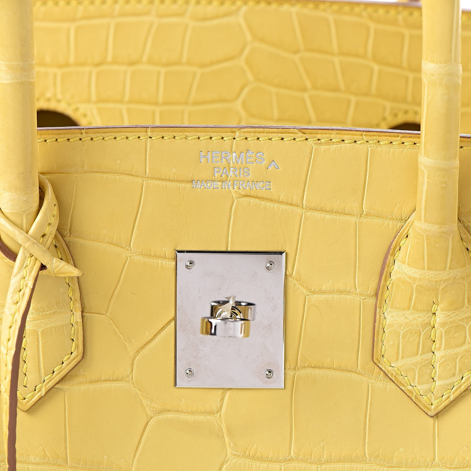 Hermes Matte Porosus Crocodile Birkin 35 Mimosa 9 of 39