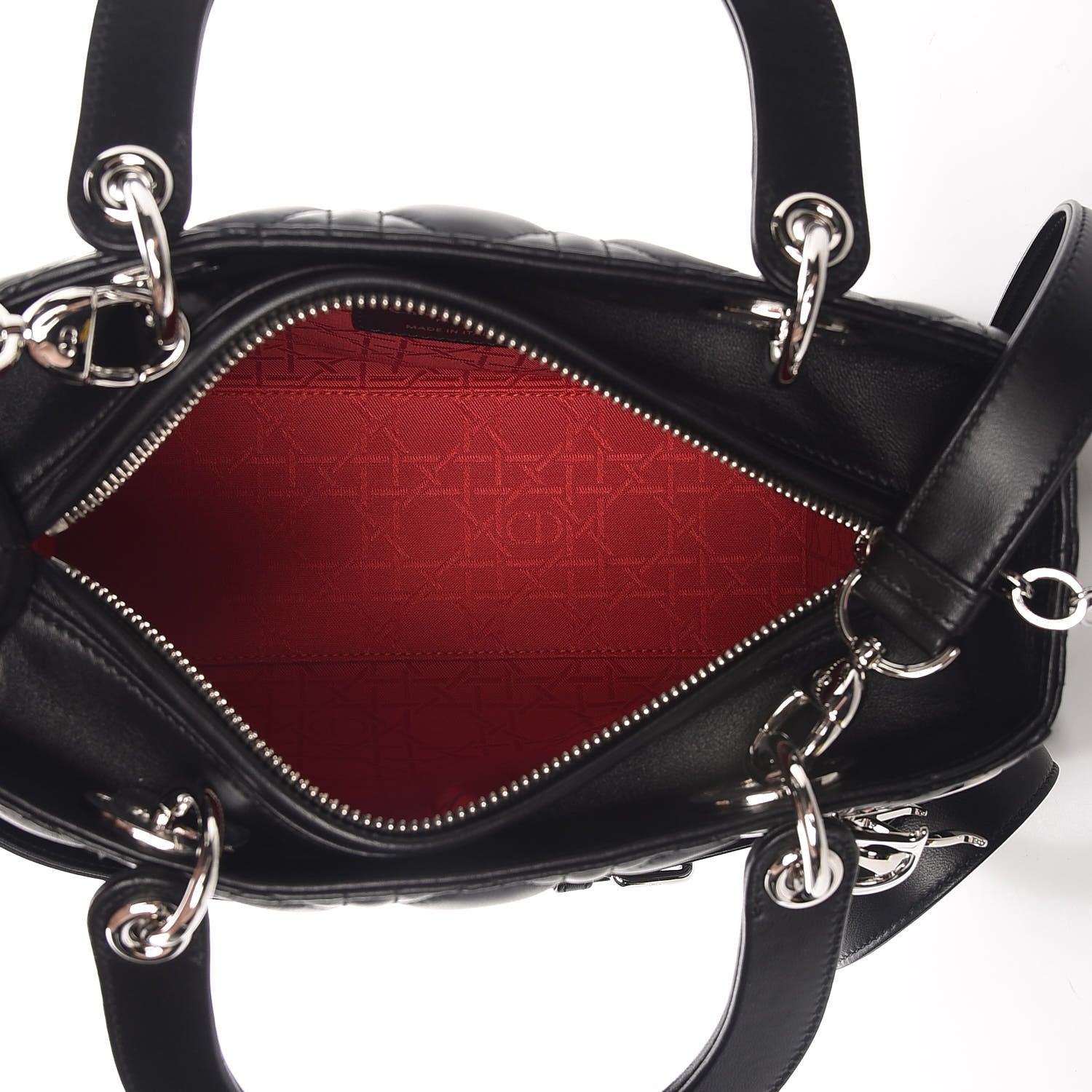 Christian Dior Lambskin Cannage Medium Lady Dior Black 5 of 10