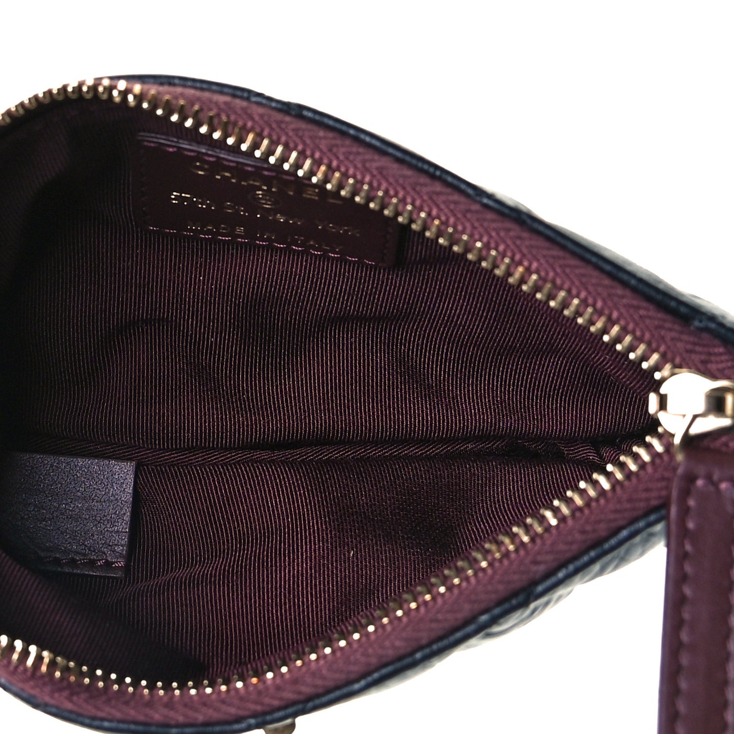 Aged Calfskin Quilted Small Lucky Charms Cosmetic Case Black