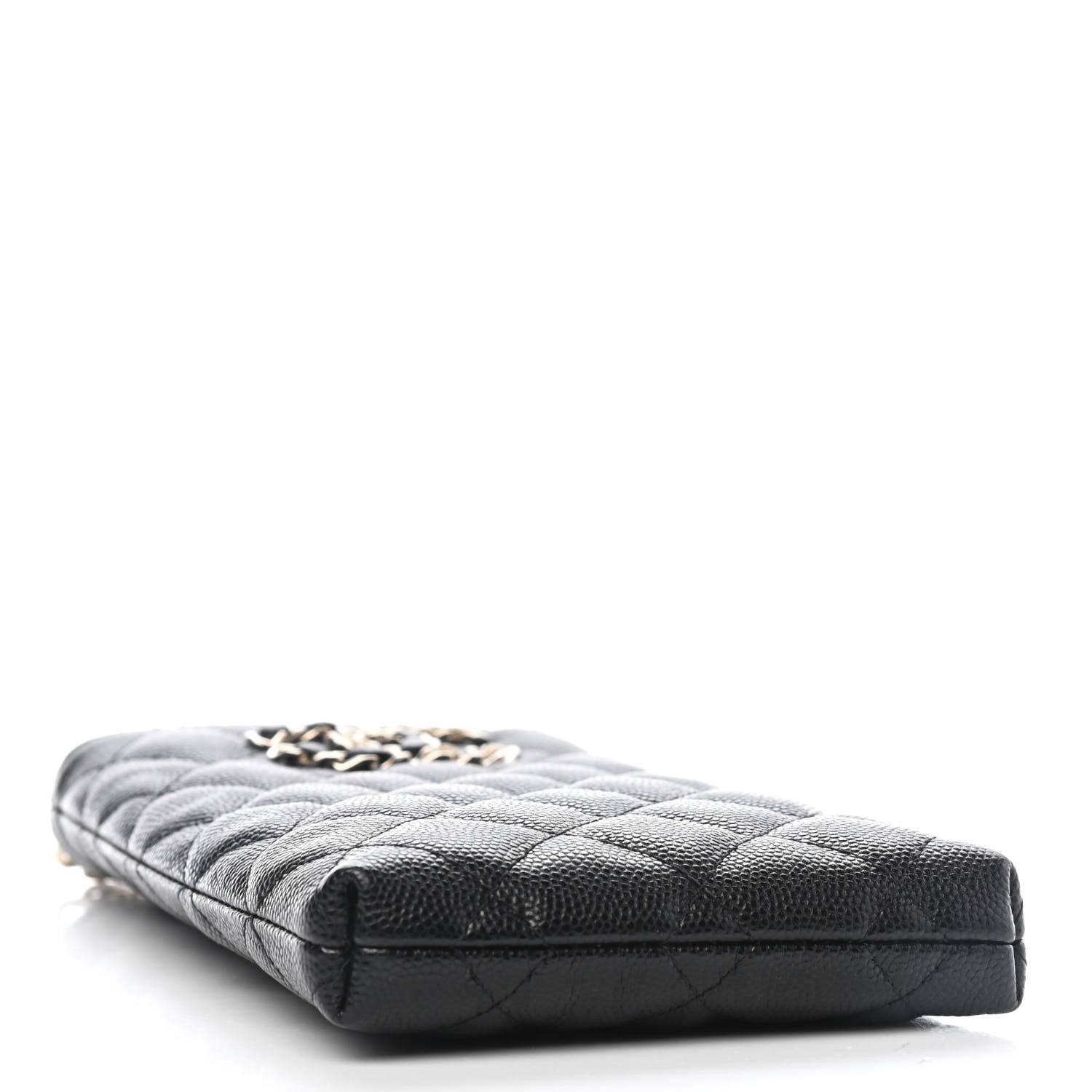 Chanel Caviar Quilted French New Wave Phone Holder With Chain Black 4 of 10