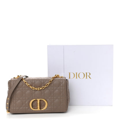Christian Dior Lambskin Cannage Medium Caro Bag Warm Taupe 11 of 11