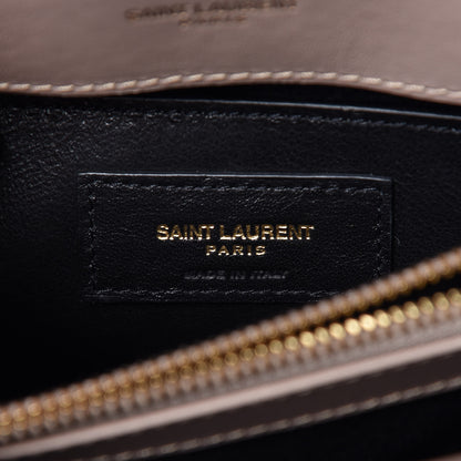Saint Laurent Calfskin Y Quilted Monogram Small Loulou Chain Satchel Taupe Sable 7 of 13