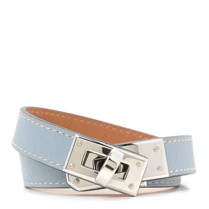 Hermes Swift Kelly Double Tour Bracelet S Bleu Lin 1 of 7