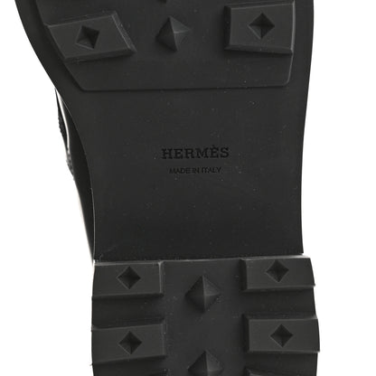 Hermes Glossed Calfskin Funk Ankle Boots 36 Black 8 of 12