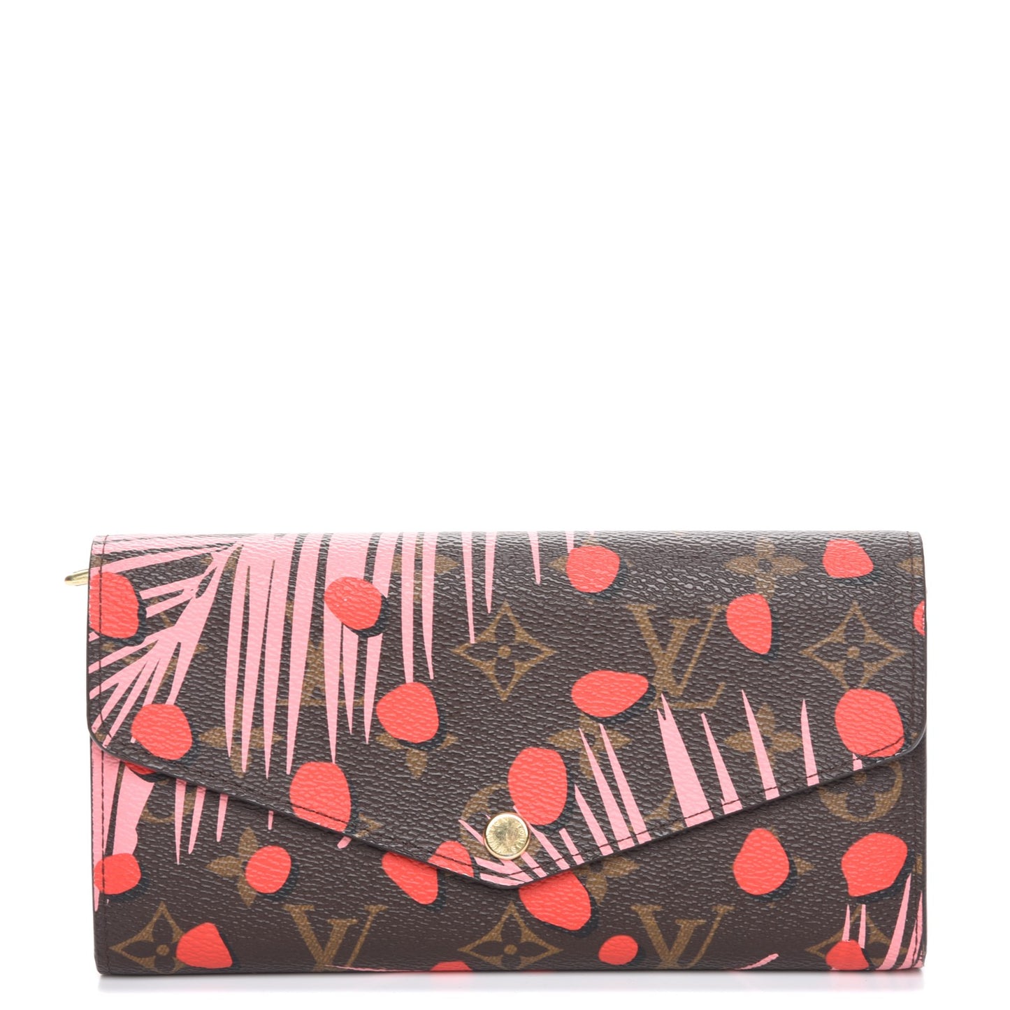 Monogram Jungle Dots Sarah Wallet Sugar Pink Poppy