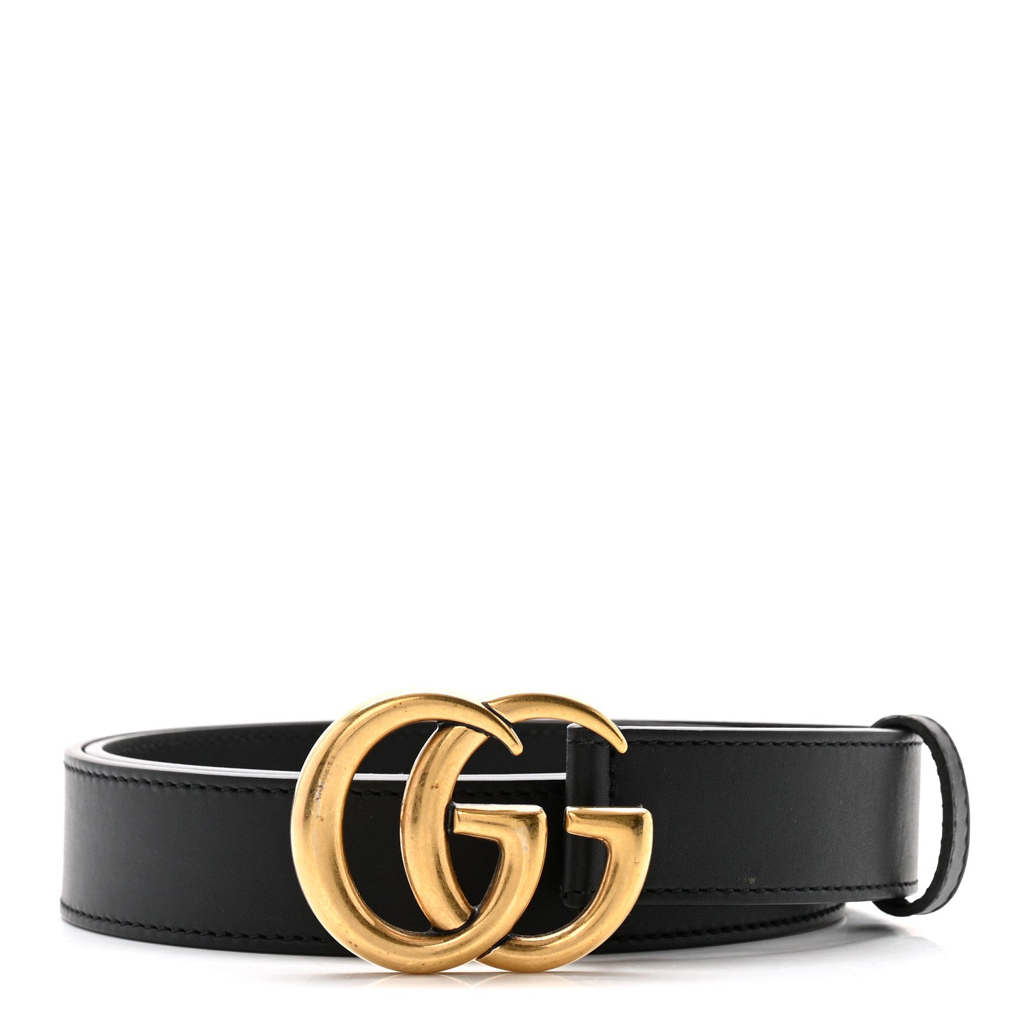 Gucci Calfskin Double G 30mm Belt 80 32 Black 1 of 6
