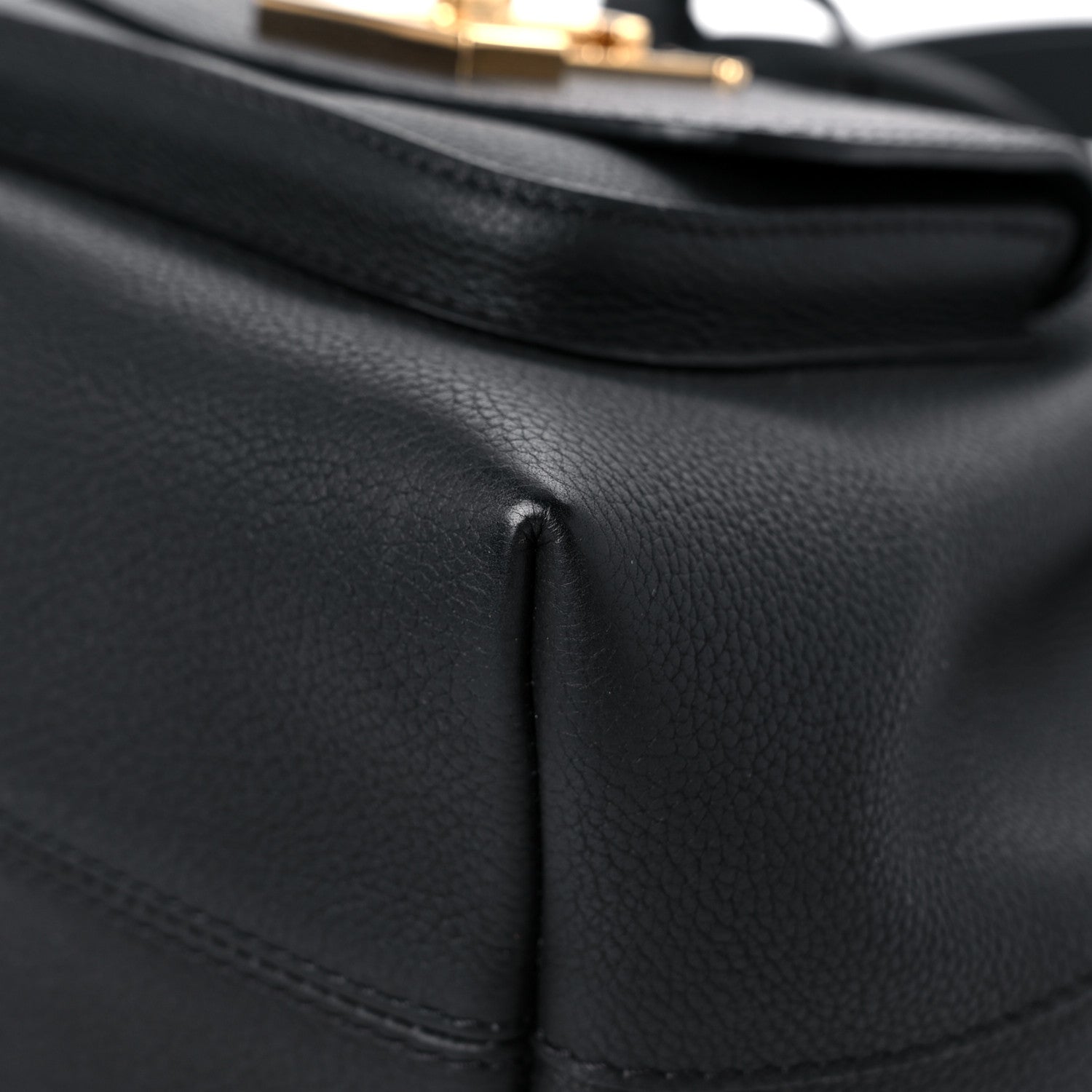 Louis Vuitton Calfskin Lockme Bucket MM Black 8 of 12