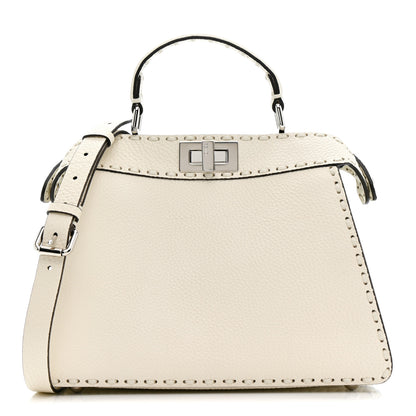 Fendi Cuoio Romano Selleria Chamois Small Peekaboo I SEE U Satchel White 1 of 12