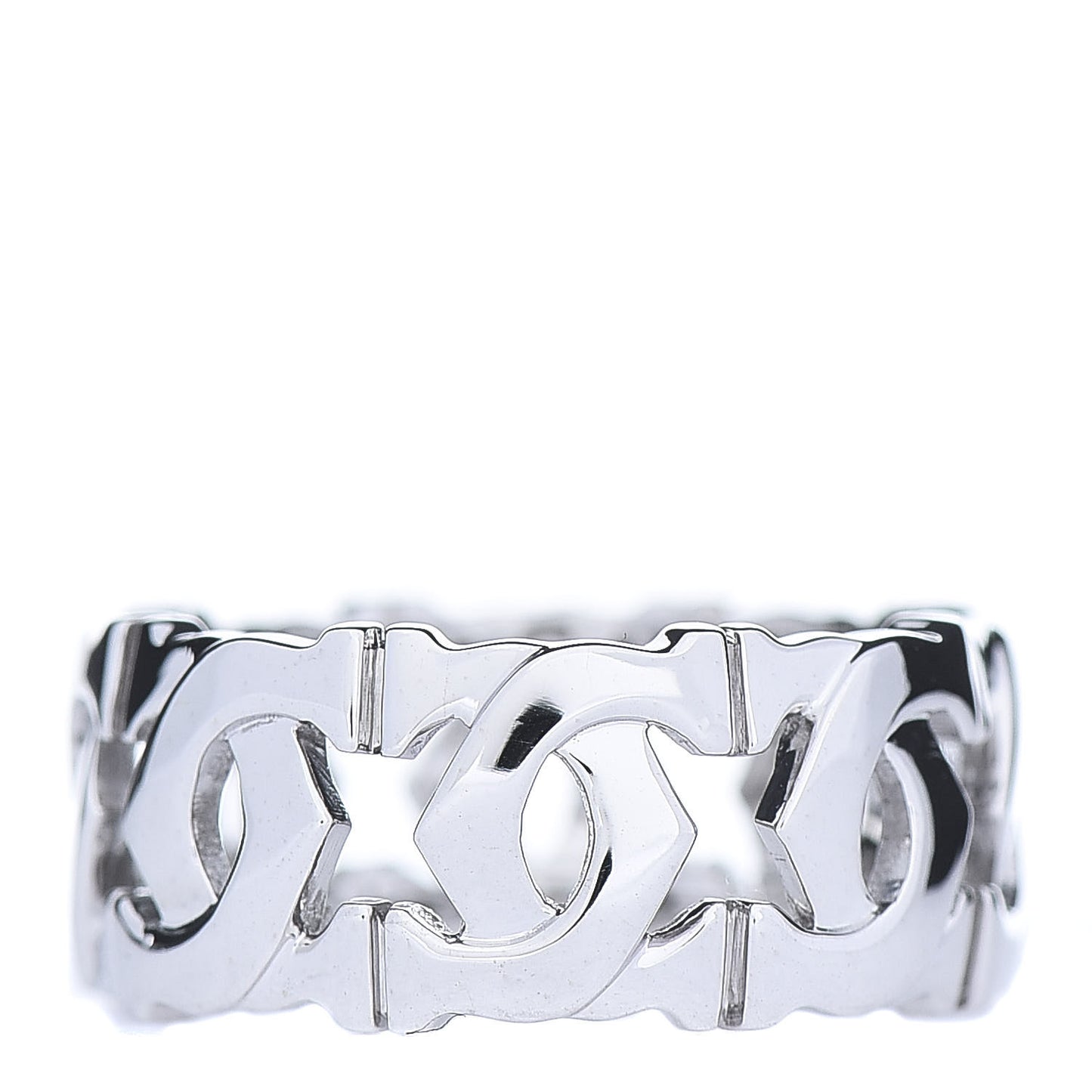 18K White Gold Entrelaces Ring 49 4.75