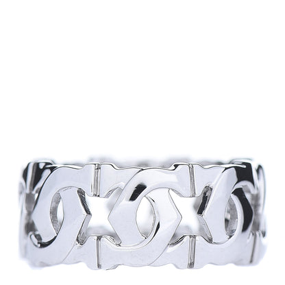 Cartier 18K White Gold Entrelaces Ring 49 4.75 1 of 7
