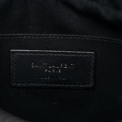 Saint Laurent Calfskin Matelasse Monogram Lou Camera Bag Grey Kaki 6 of 20