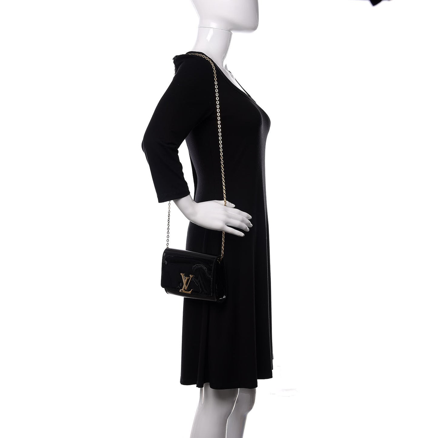 Patent Louise PM Chain Clutch Black