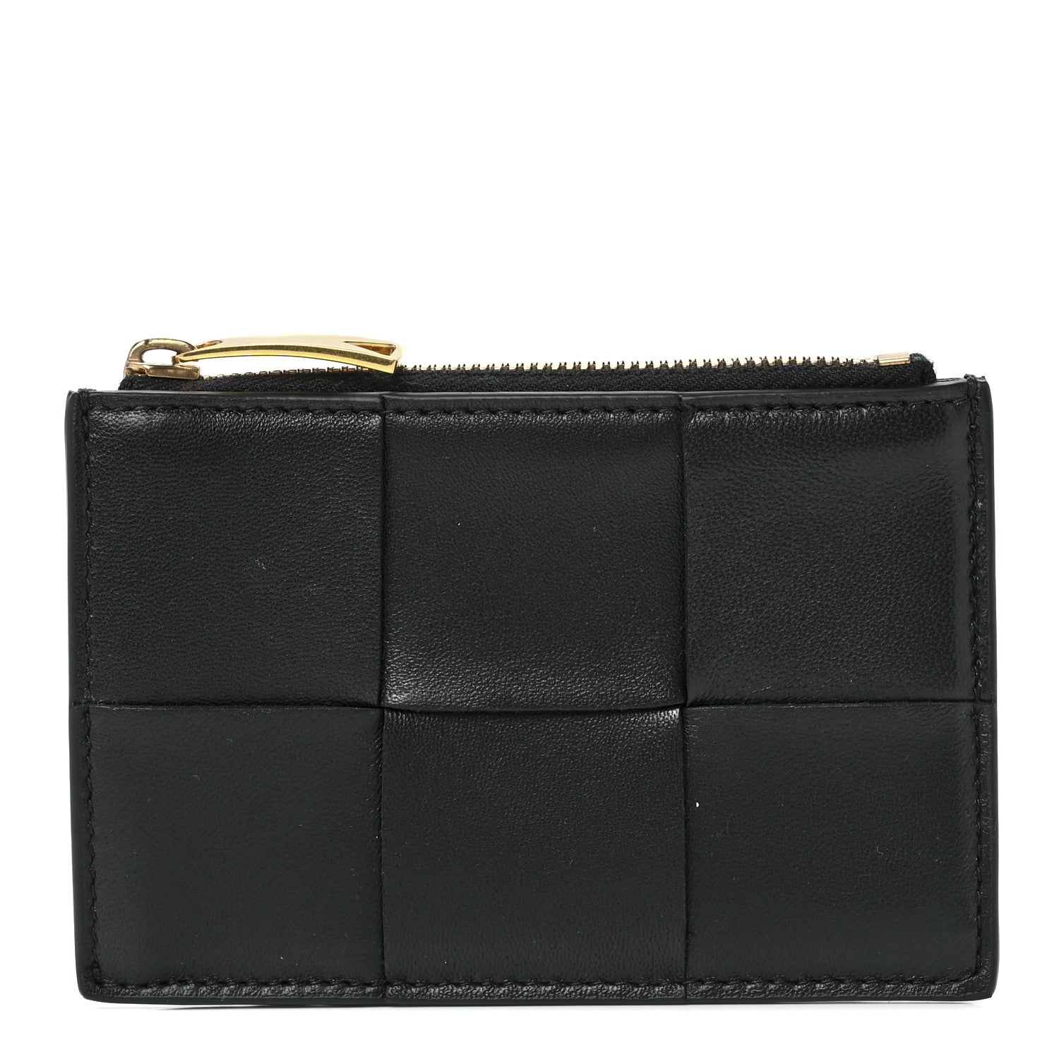 Bottega Veneta Nappa Maxi Intrecciato Zipped Card Case Black 1 of 10