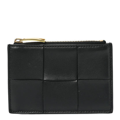 Bottega Veneta Nappa Maxi Intrecciato Zipped Card Case Black 1 of 10