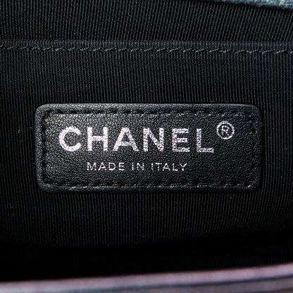 Chanel Iridescent Goatskin Quilted Small Boy Flap Purple 6 of 13