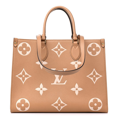 Louis Vuitton Empreinte Monogram Giant Onthego MM Arizona Creme 1 of 8
