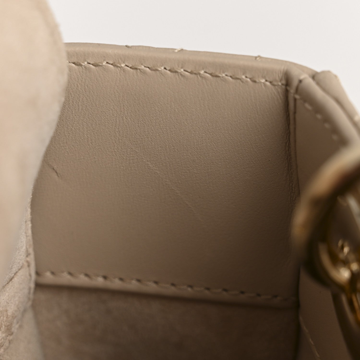 Christian Dior Lambskin Cannage Mini Lady Dior Sand 11 of 14