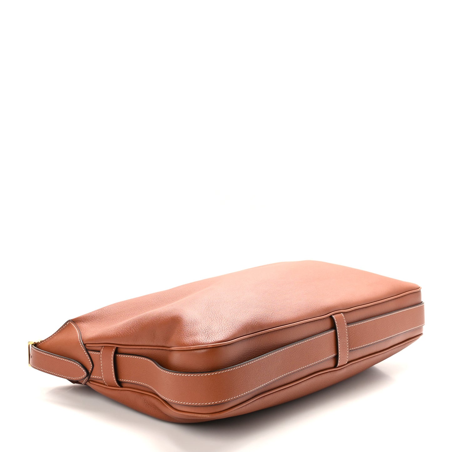 Supple Calfskin Large Romy Shoulder Bag Tan