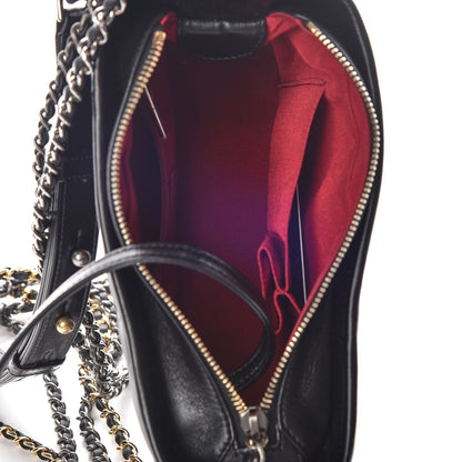 Chanel Aged Calfskin Chevron Quilted Small Gabrielle Hobo Black 7 of 14