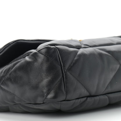 Chanel Goatskin Quilted Large Chanel 19 Flap Black 10 of 14